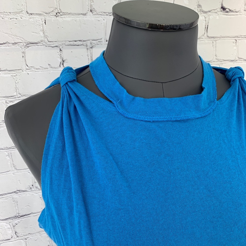 SOLD | Free People Lapis Solid Side Knot Tie Tank - Picture 2 of 4